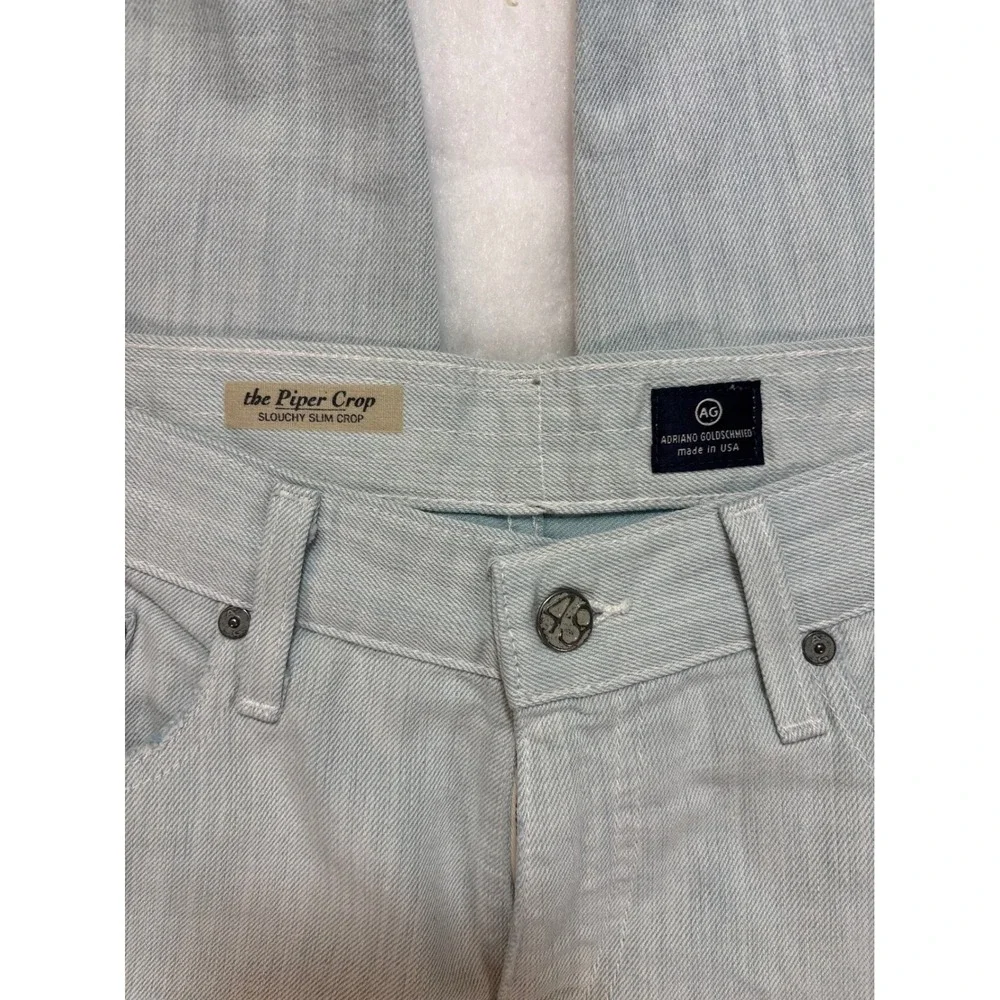 AG‎ Adriano Goldschmied The Piper Crop Slouchy Slim Jeans Distressed Size 27